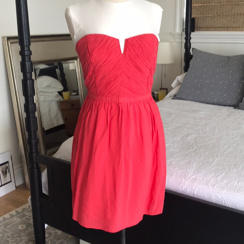 Kimchi blue salmon red  strapless sundress